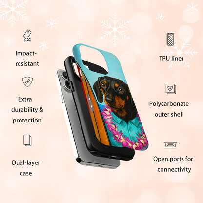Custom Photo Surfer Dog Phone Case Gift For Dog Lovers