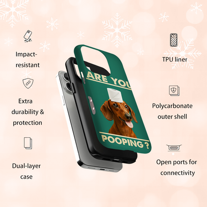 Custom Photo Funny Dog In Bathroom Phone Case