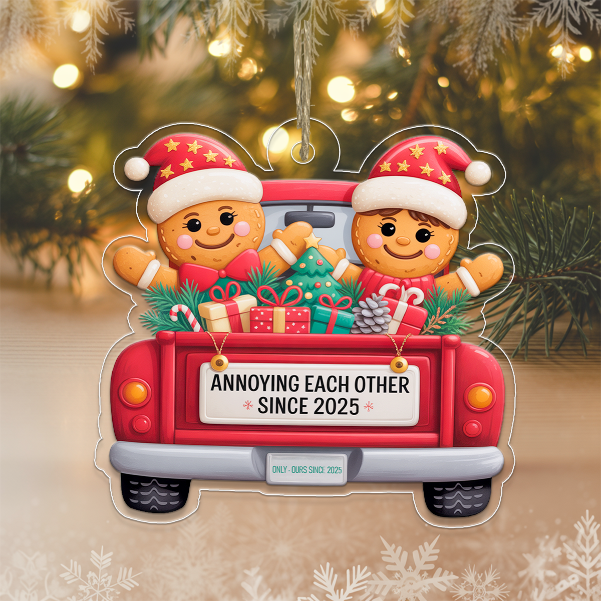 Gingerbread Couple In Truck