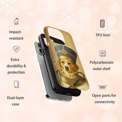 Custom Photo Egyptian Queen Dog Phone Case Gift For Dog Lover