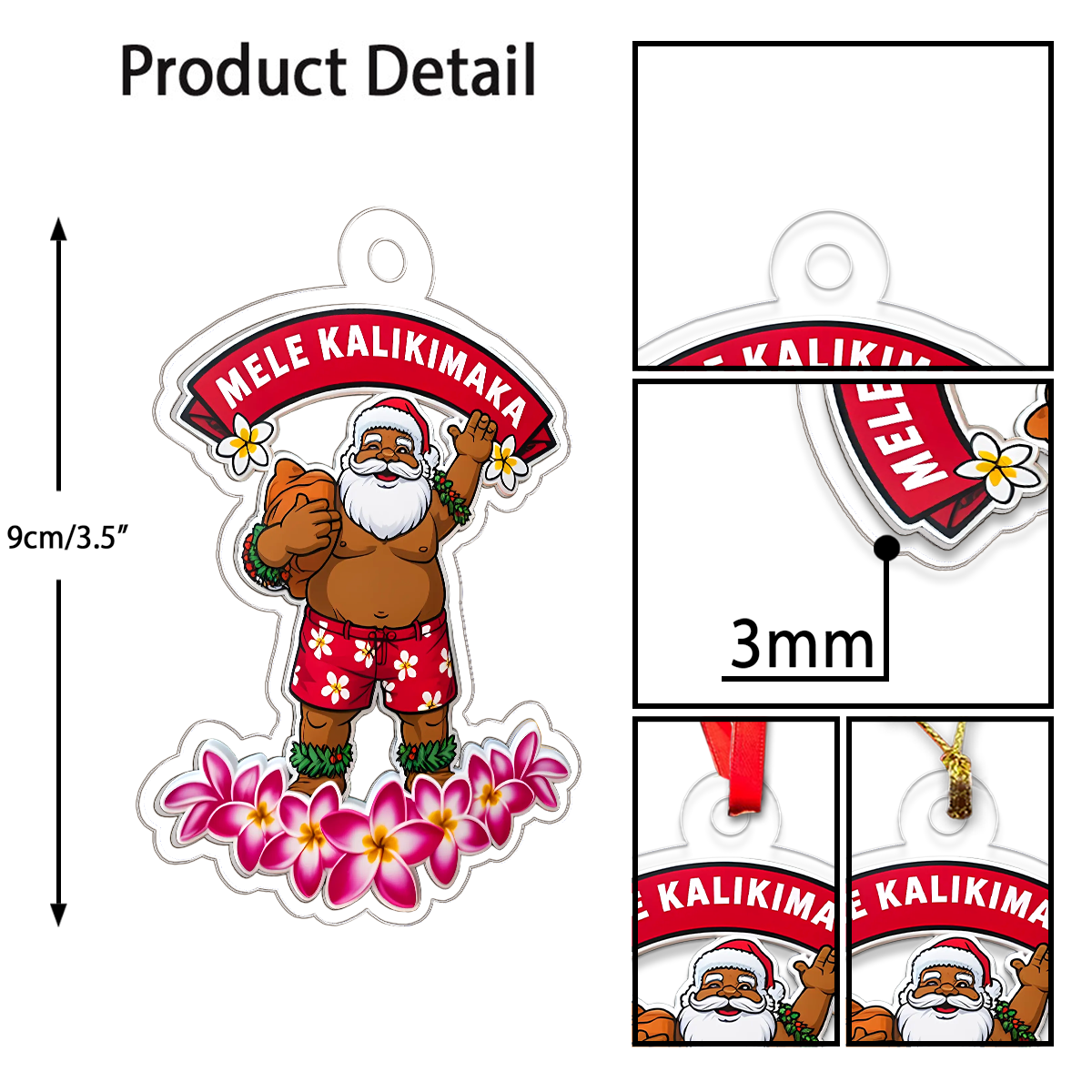 Hawaii Aloha Santa Christmas Plumeria