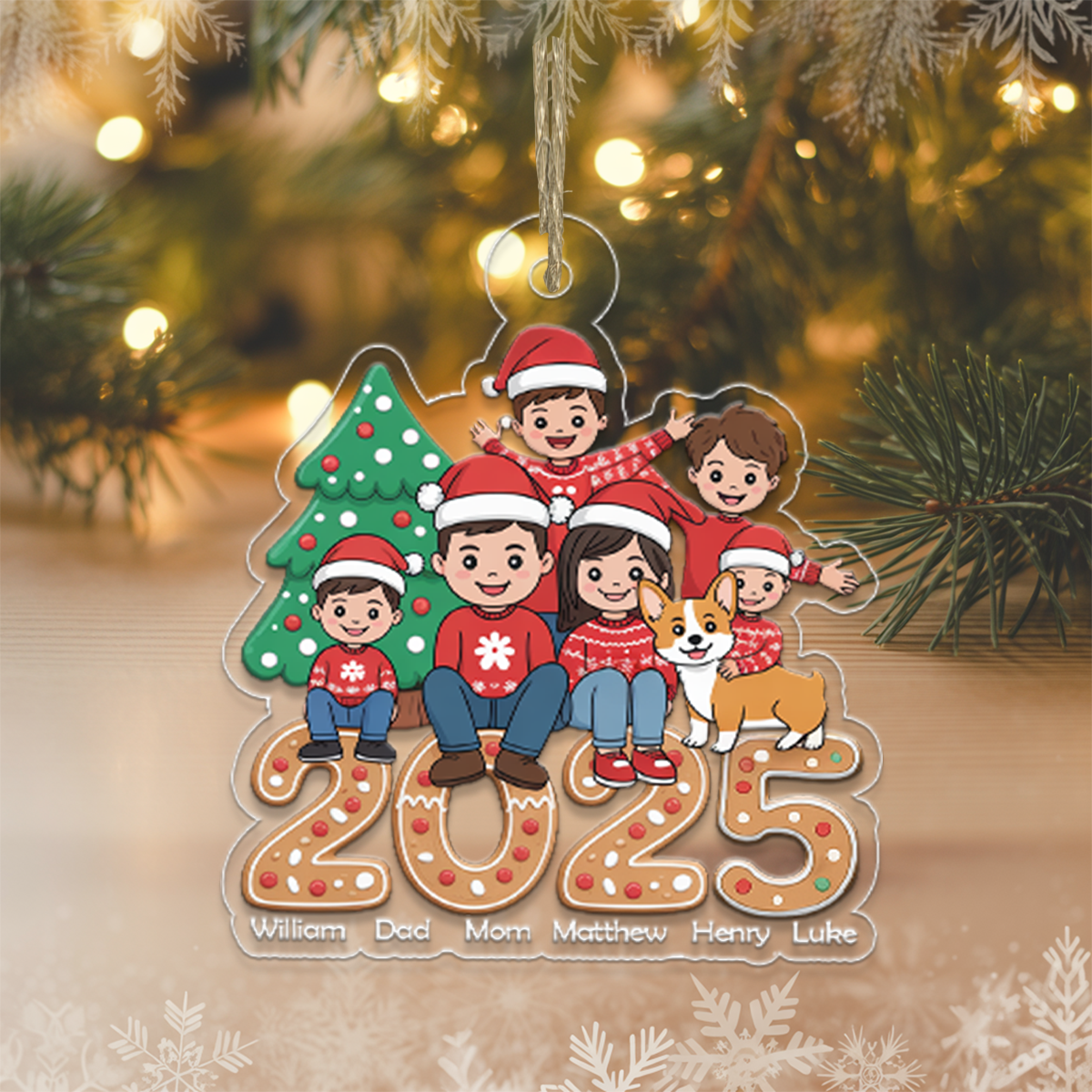Making Memories Christmas Time - Family Personalized Custom Ornament2