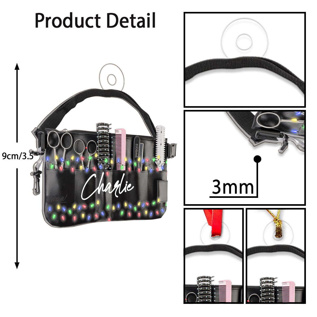 Custom NameHair Stylist Blowdryer Christmas