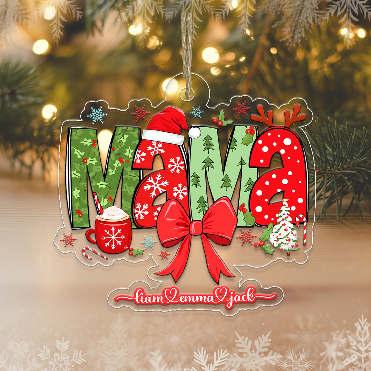 Custom Name Mama Christmas
