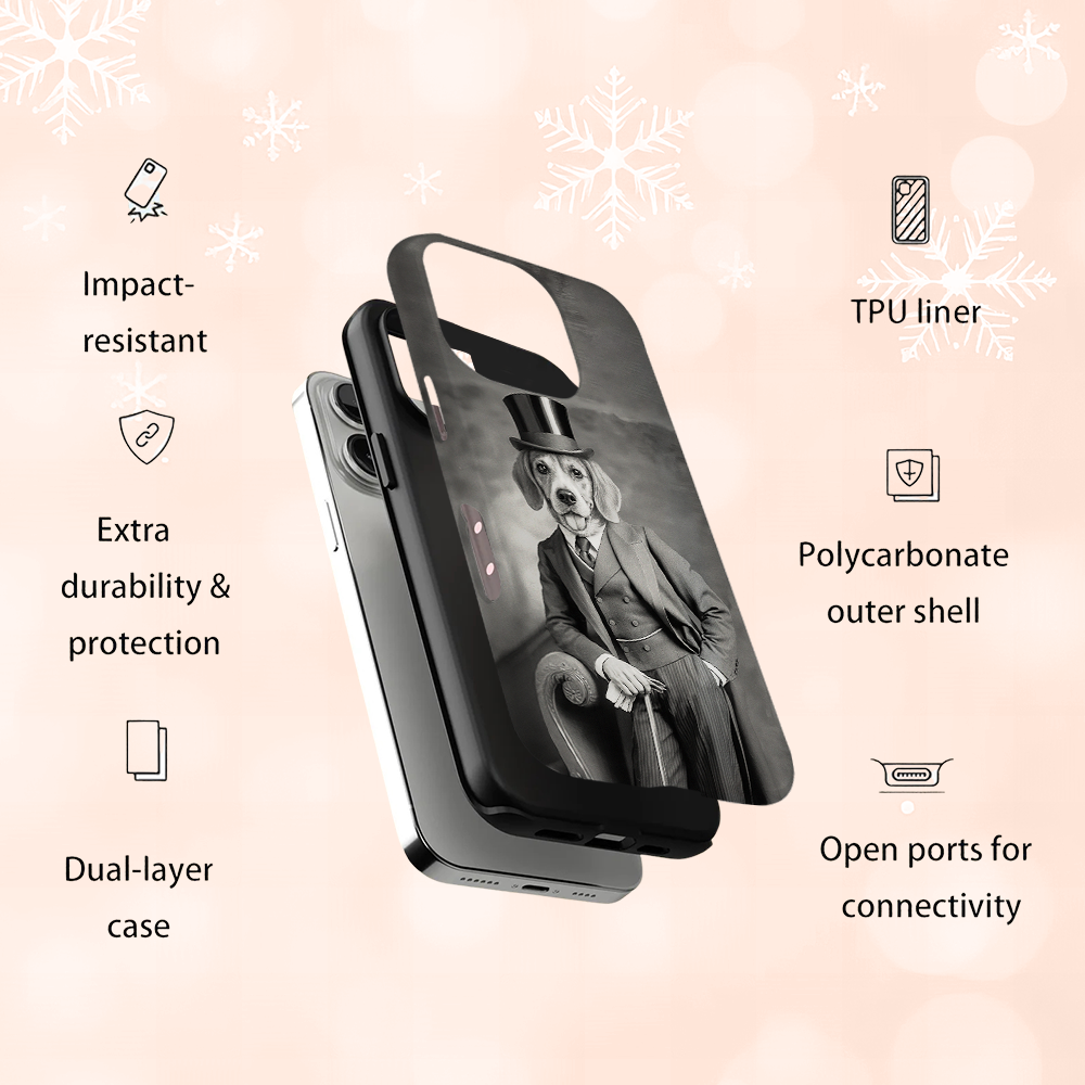 Custom Photo Gentleman Dog  Gift For Dog Lovers