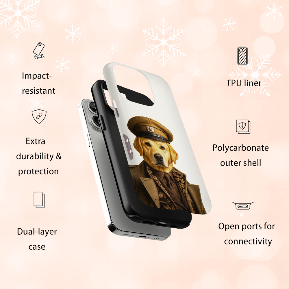 Custom Photo Captain Dog Phone Case