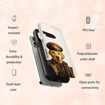 Custom Photo Captain Dog Phone Case