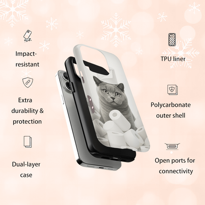 Custom Photo Cat Bathroom Phone Case