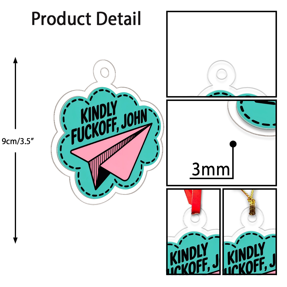 Funny Kindly Ornament, Personalized Holiday Gift, Custom Christmas Ornament, Gag Gift for Friends, Playful Holiday Keepsake