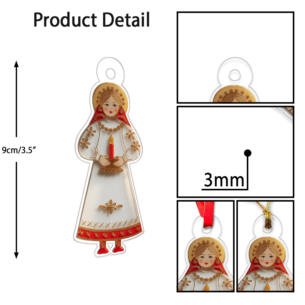 St. Lucia Ornament Acrylic Ornament Christmas Gift