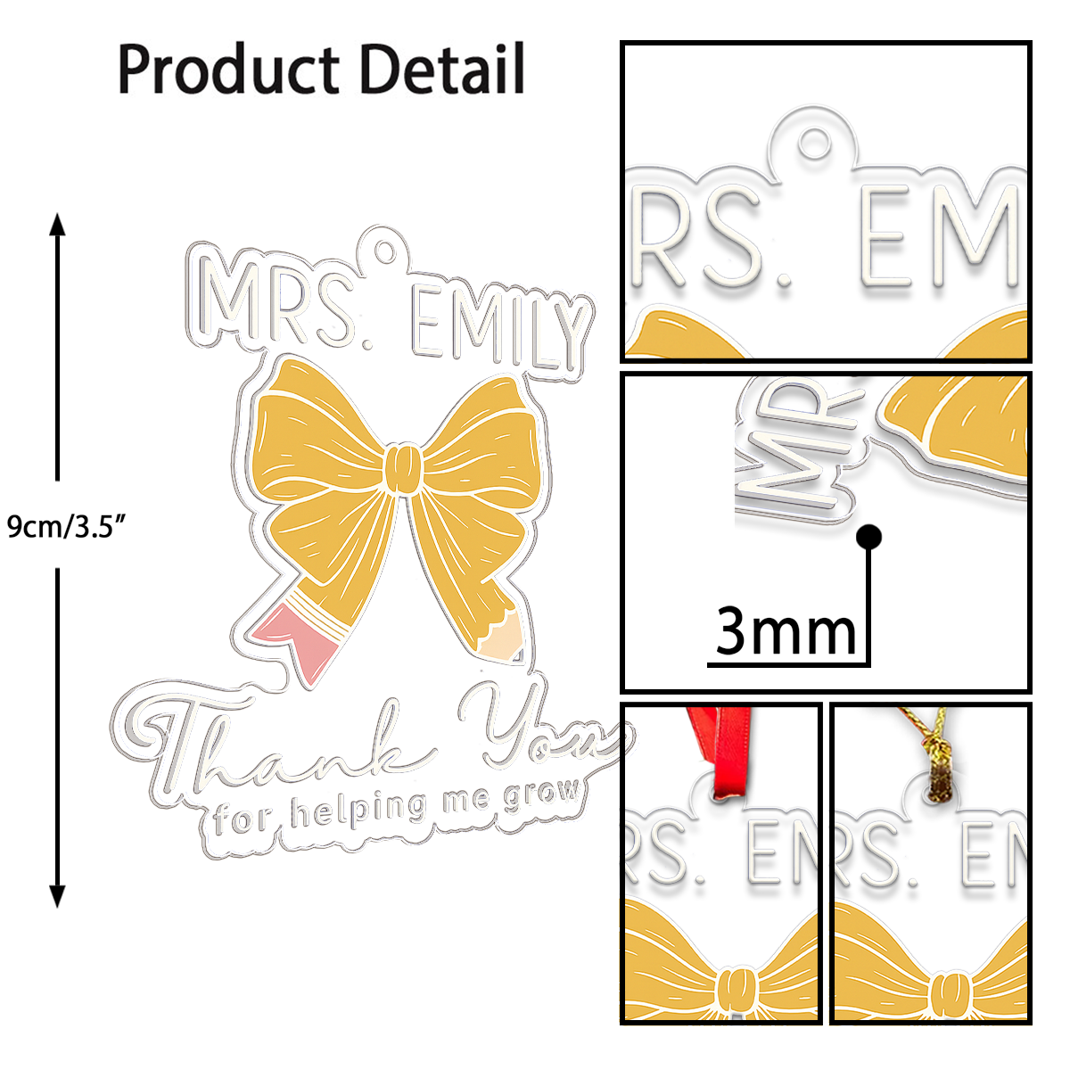 Personalized Teacher Appreciation Ornament