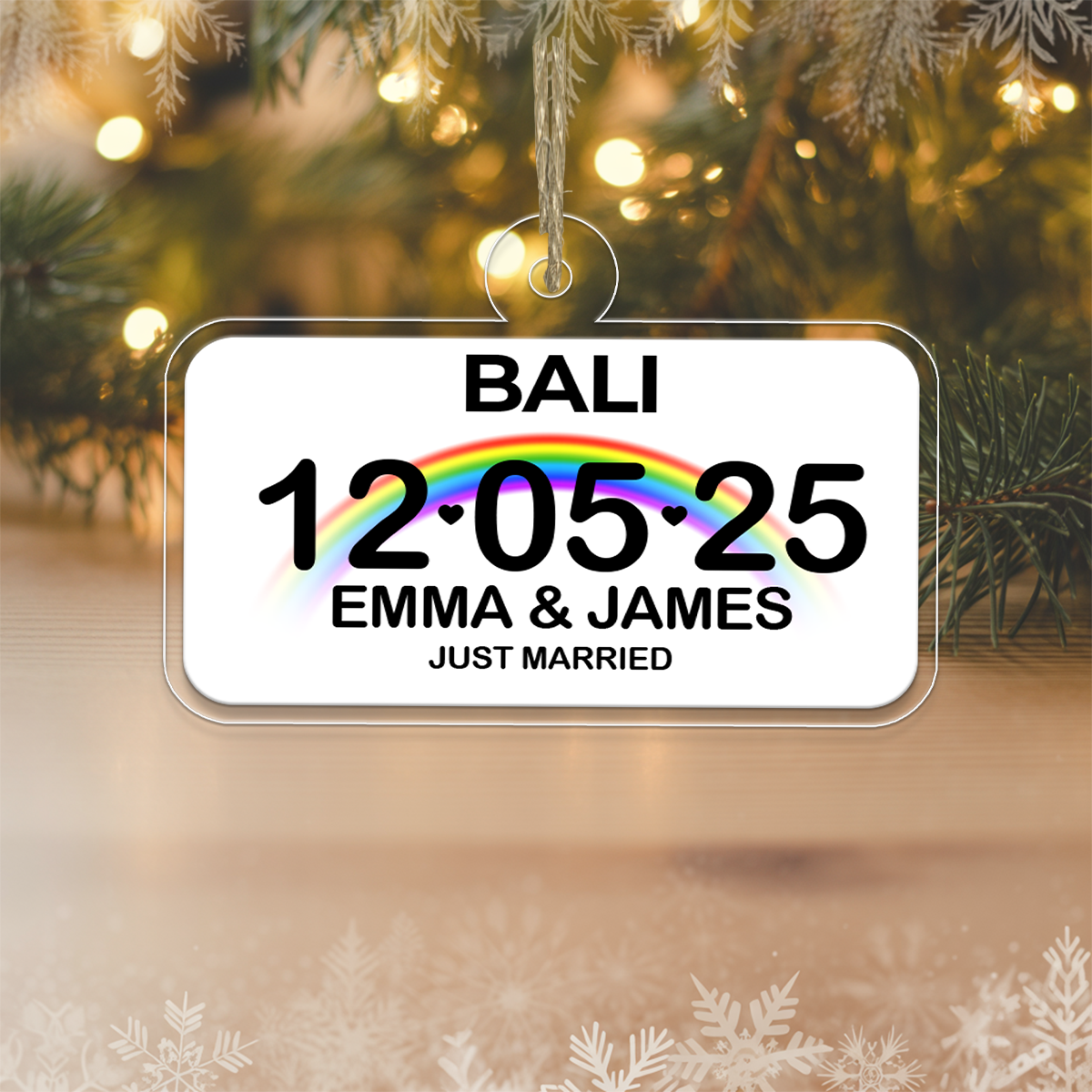 Custom Name Couple Just Married