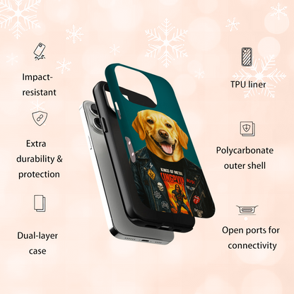 Custom Photo Dog Rock n Roll Phone Case Gift For Dog Lovers