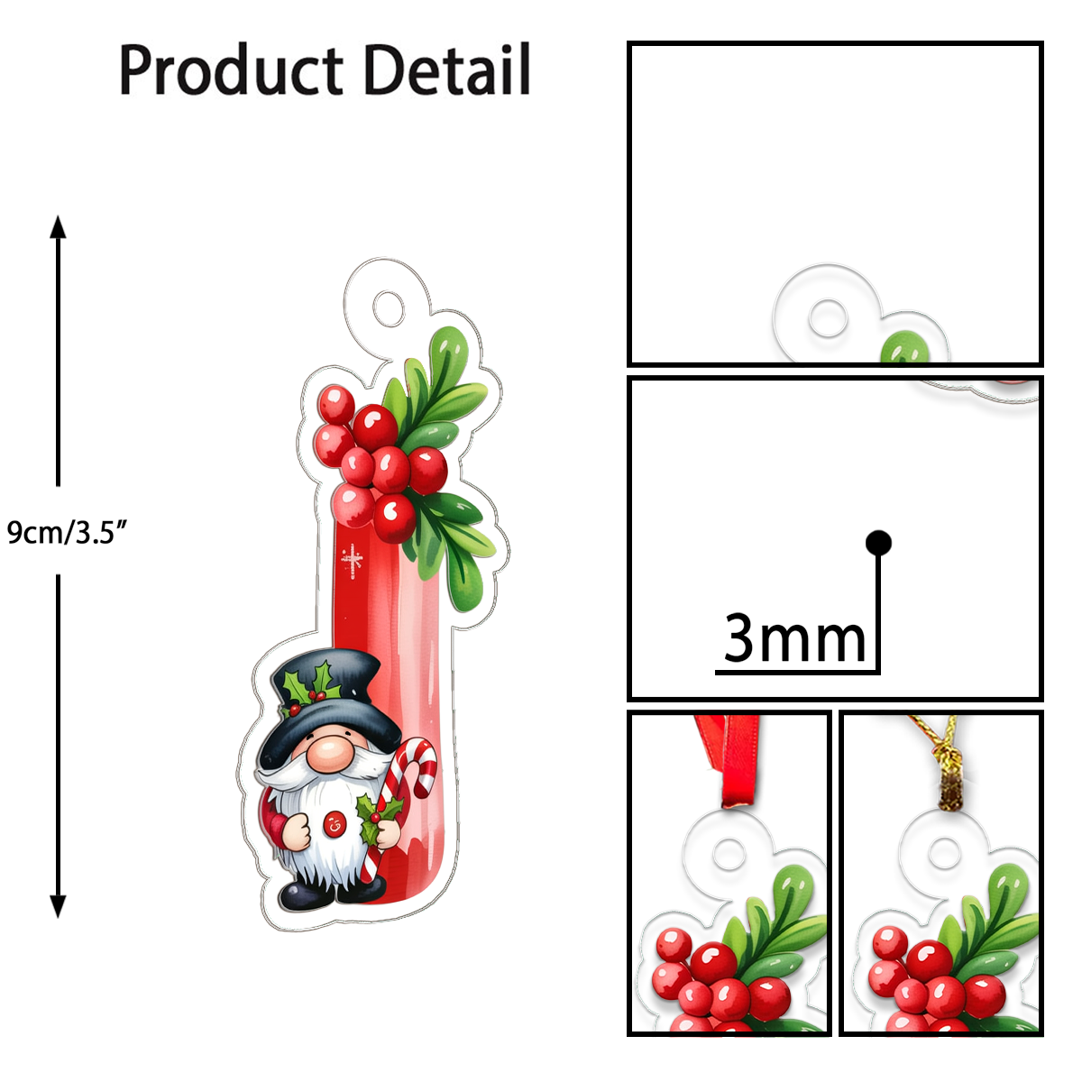 Letter I Acrylic Ornament Acrylic Ornament Christmas Gift