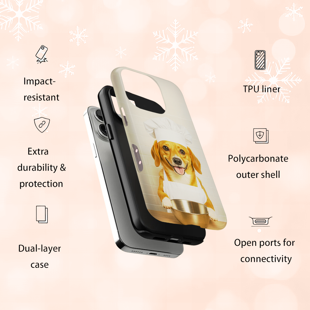 Custom Photo Dog Chef Phone Case Gift For Dog Lovers