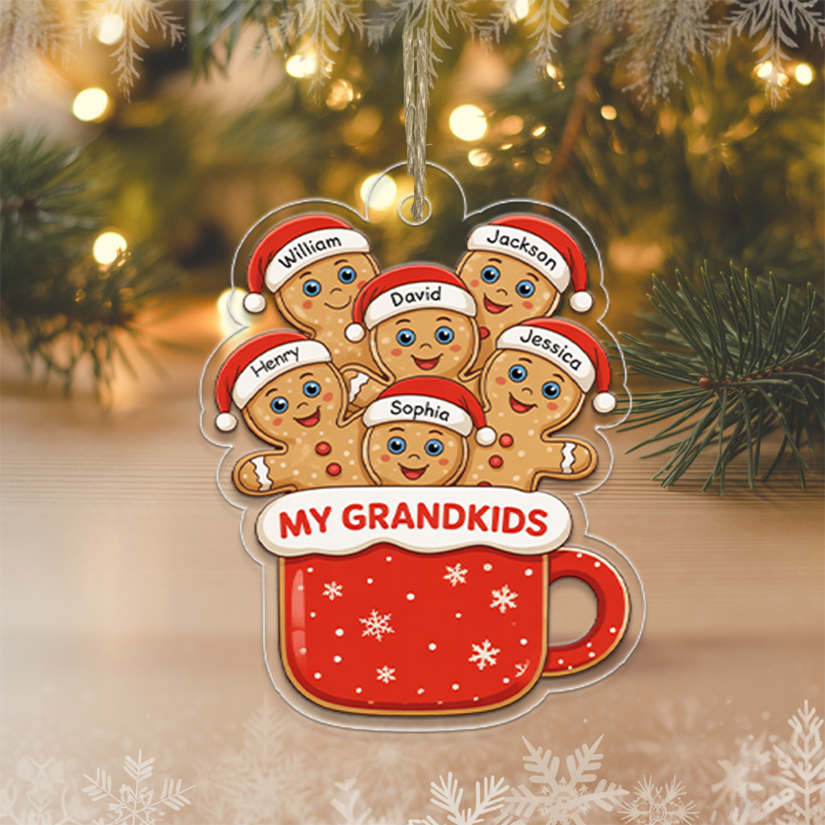 Personalized Ginger Bread Christmas Ornament2