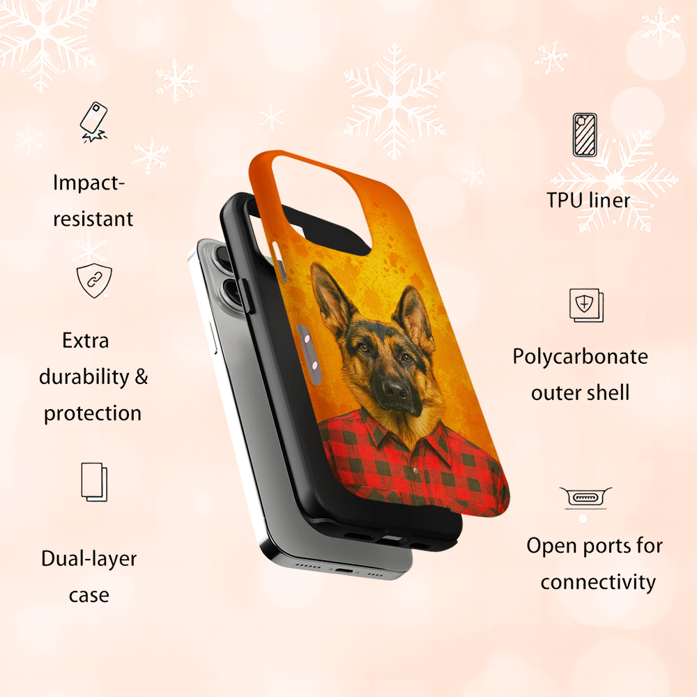 Custom Photo Dog In Red Shirt Phone Case Gift For Dog Lovers