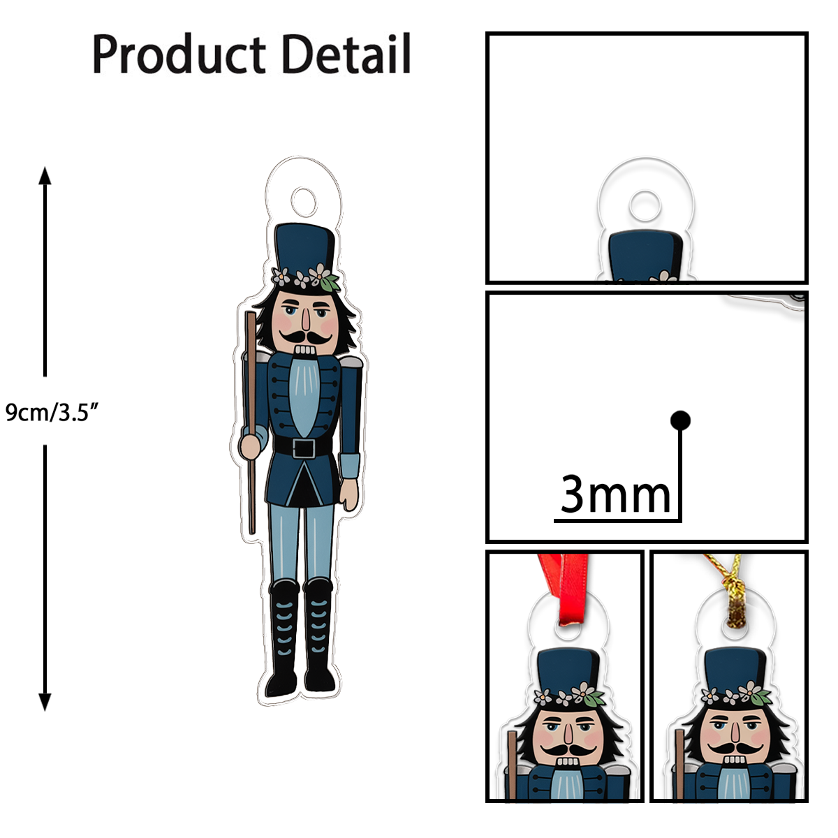 Nutcracker Magnolia Acrylic Ornament Christmas Gift