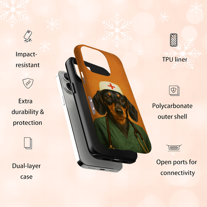 Custom Photo Nurse Dog Phone Case Gift For Dog Lovers