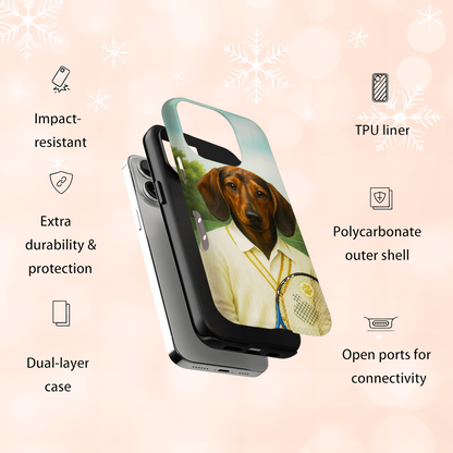 Custom Photo Tennis Player Dog Phone Case