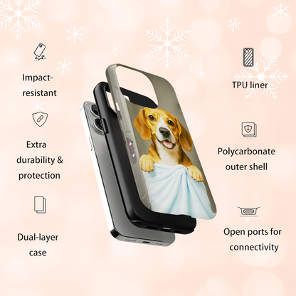 Custom Dog Photo In Bathroom Phone Case Dog Lover Gifts