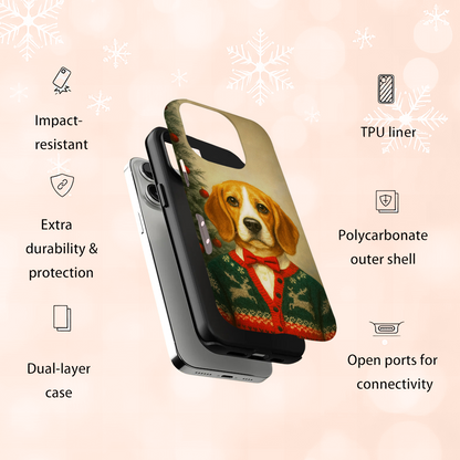 Custom Photo Christmas Dog Phone Case Gift For Dog Lovers