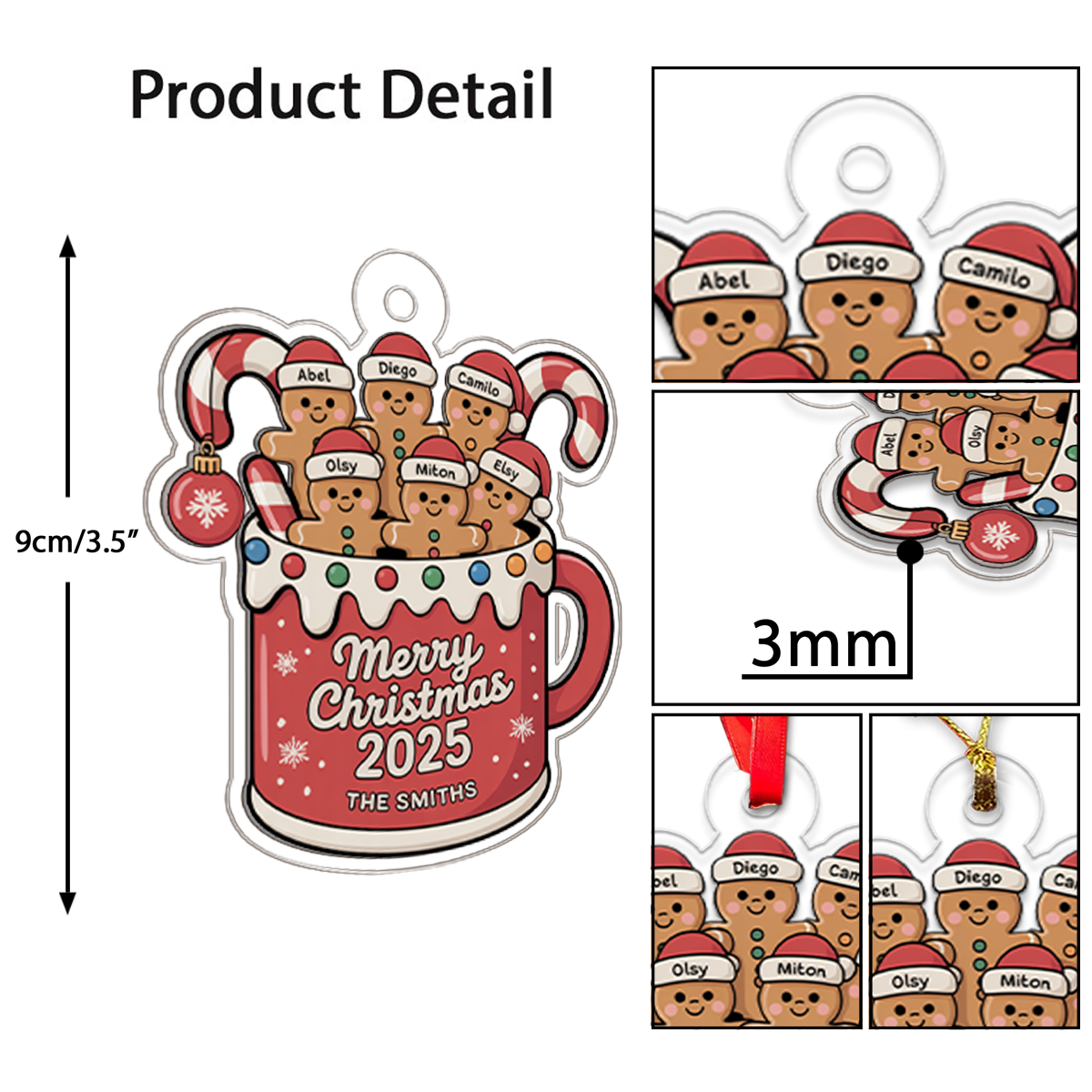Personalized Ginger Bread Christmas Ornament