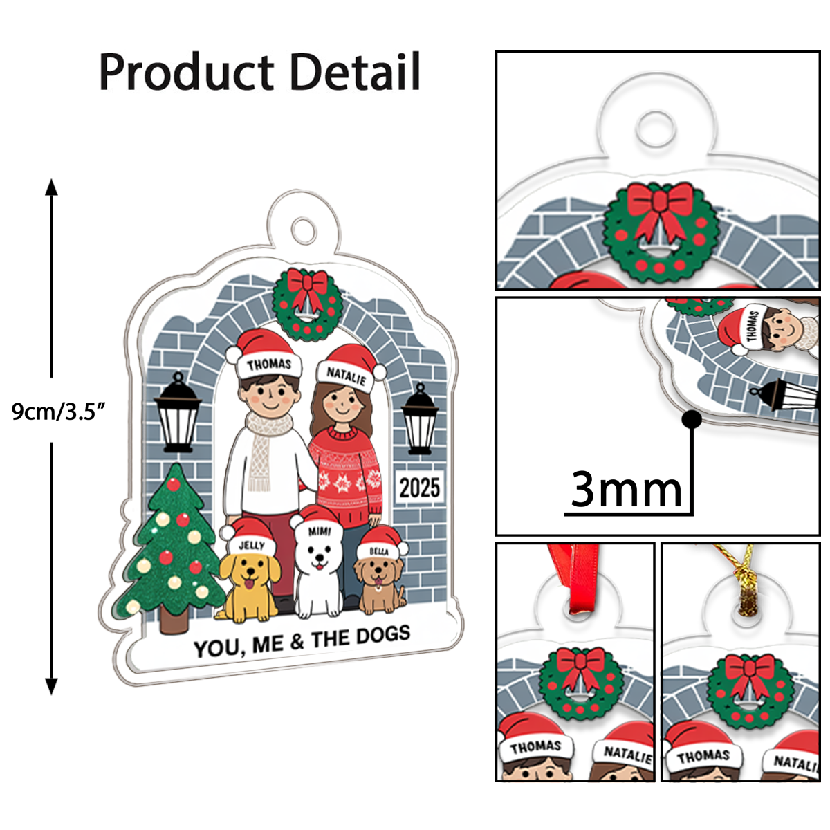 Personalized Farmhouse Couple Christmas Ornament4