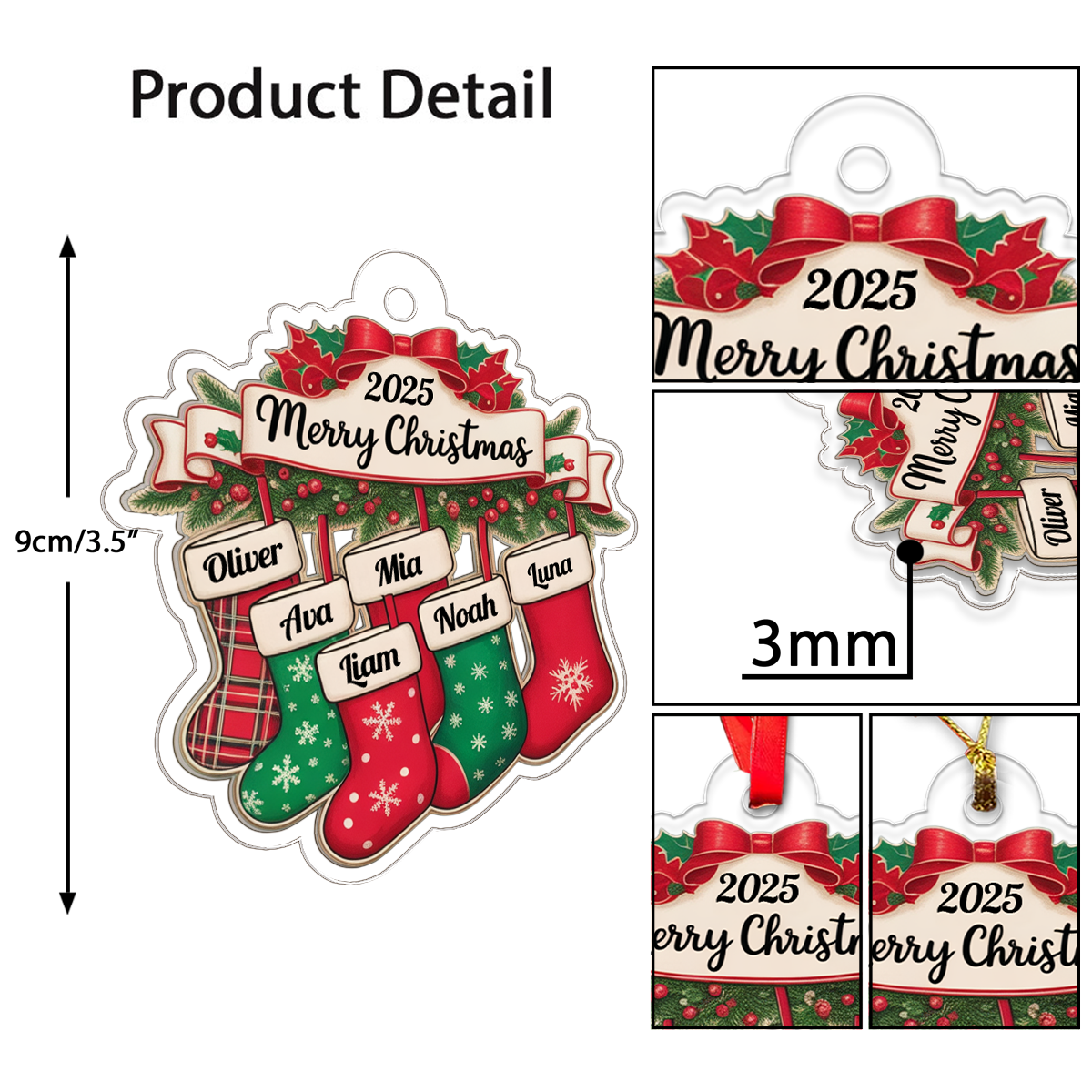 Custom Name Family Xmas Socks
