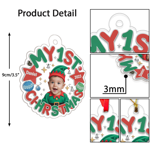 Custom Photo My First Christmas