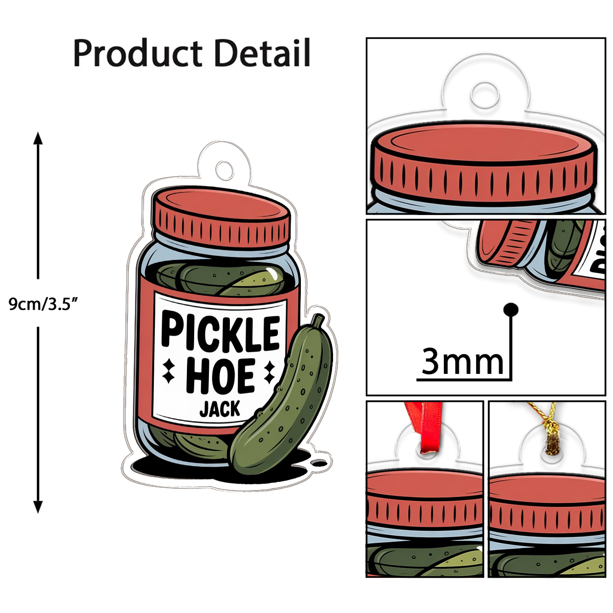 Personalized Pickle Hoe Ornament2