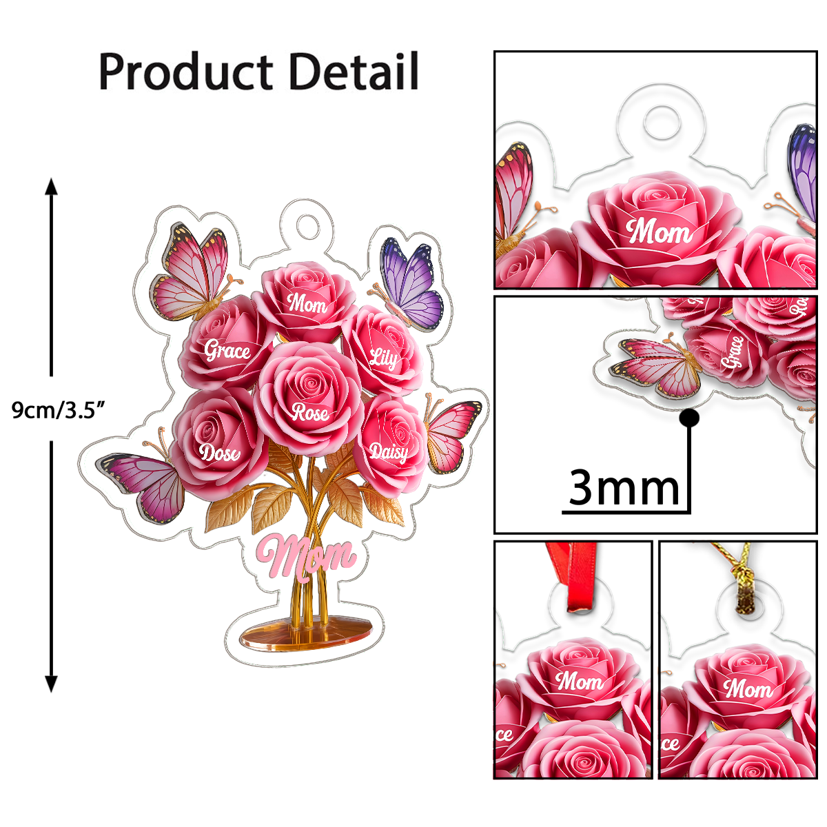 Personalized Butterfly Acrylic Ornament