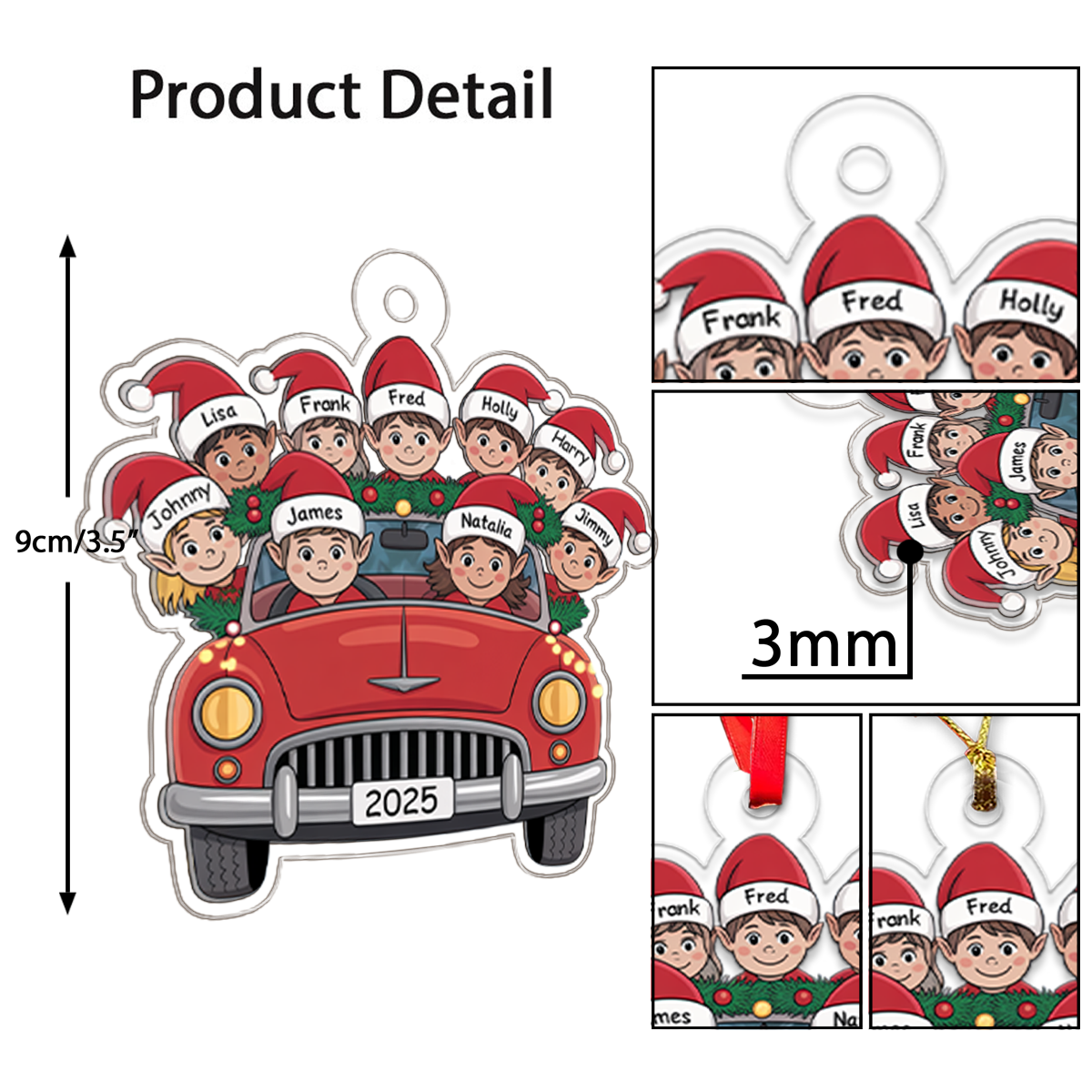 Personalized Custom Wood Ornament - Gift For Car Lovers2