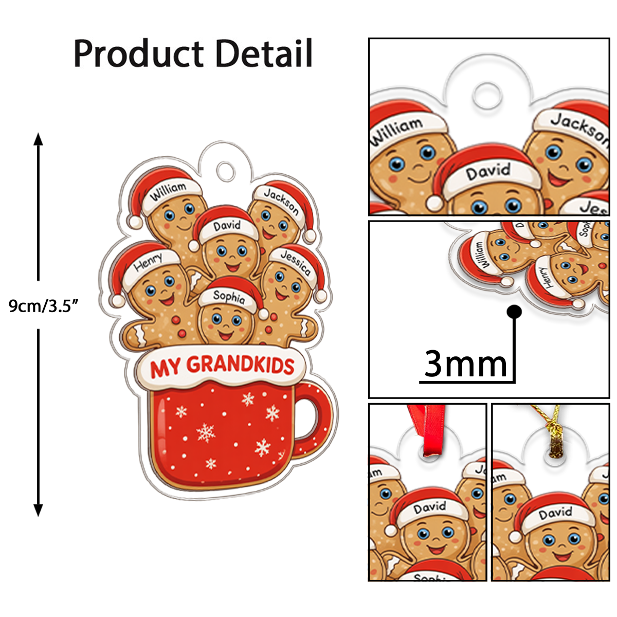 Personalized Ginger Bread Christmas Ornament2