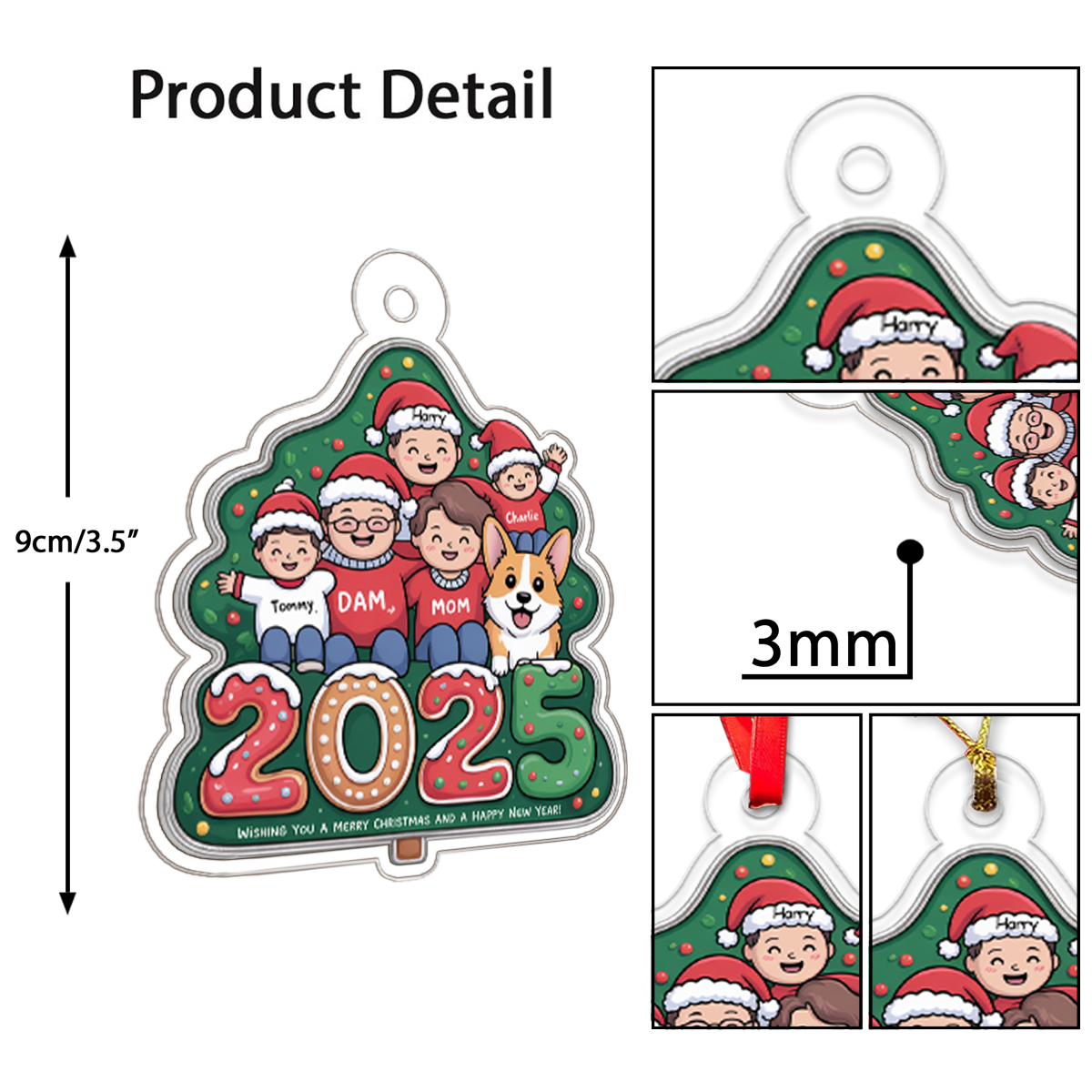 Making Memories Christmas Time - Family Personalized Custom Ornament