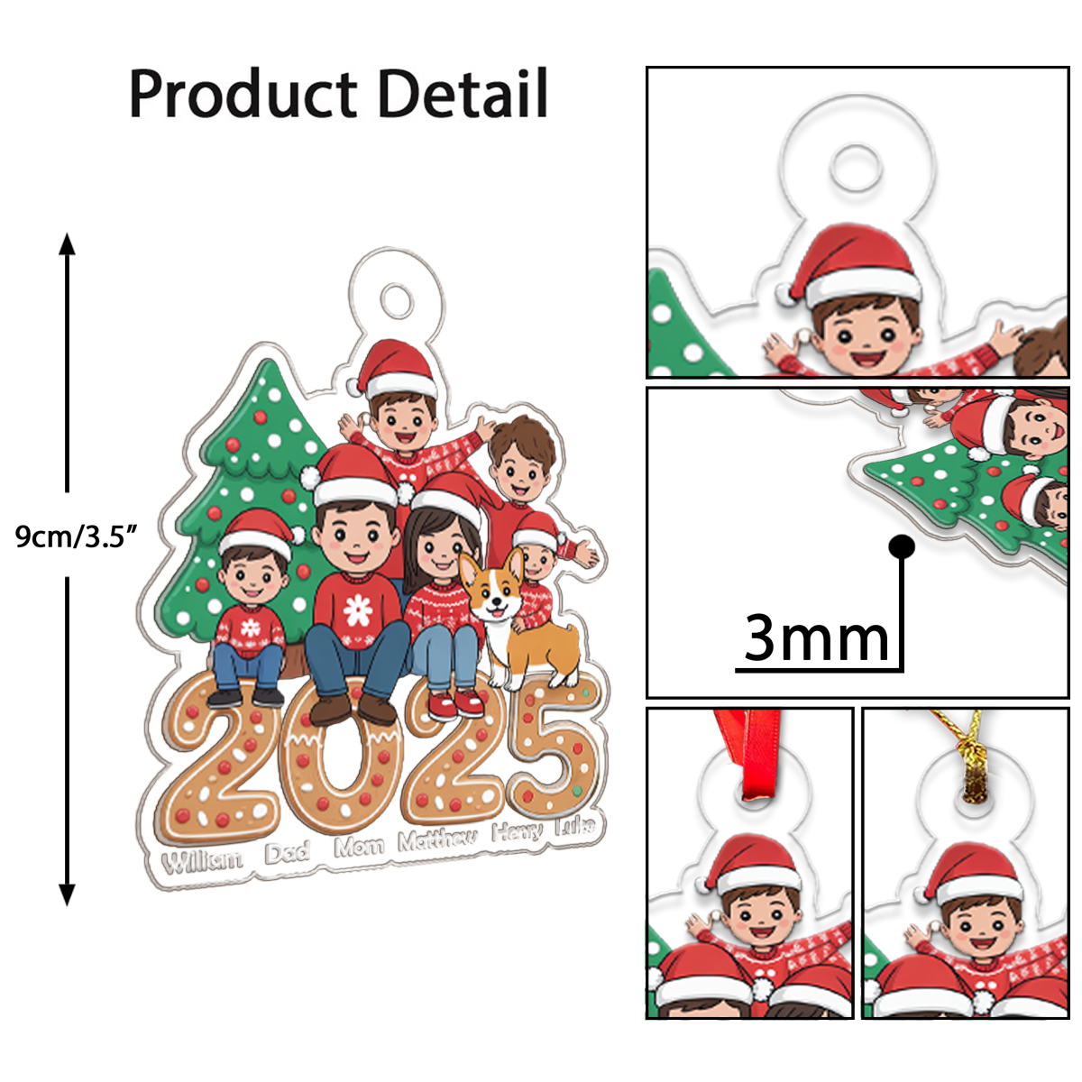 Making Memories Christmas Time - Family Personalized Custom Ornament2