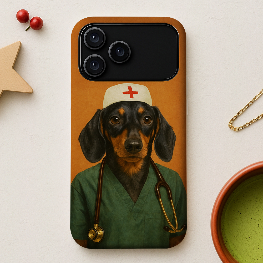 Custom Photo Nurse Dog Phone Case Gift For Dog Lovers