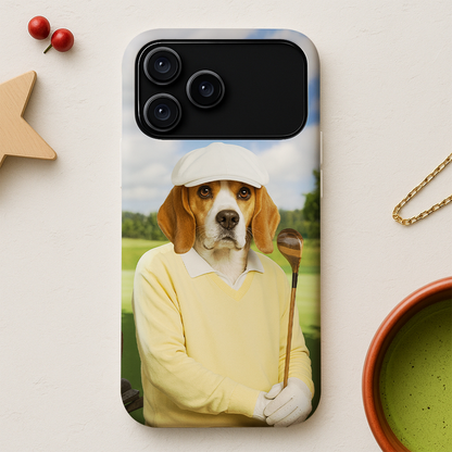 Custom Photo Golfer Dog Phone Case Gift For Dog Lovers