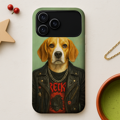 Custom Photo Rock n Roll Dog Phone Case _ Gift For Dog Lovers