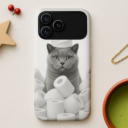 Custom Photo Cat Bathroom Phone Case