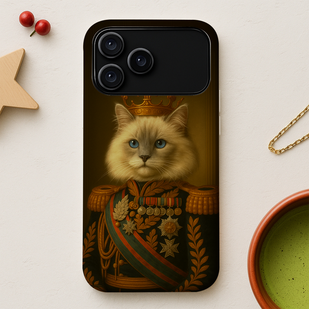 Custom Photo Cat King Crown Royal Phone Case _ Gift For Cat Lovers