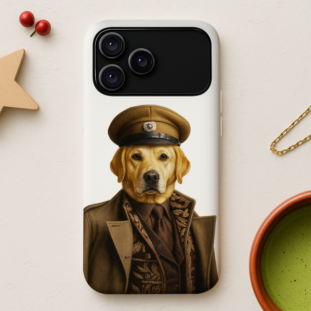 Custom Photo Captain Dog Phone Case