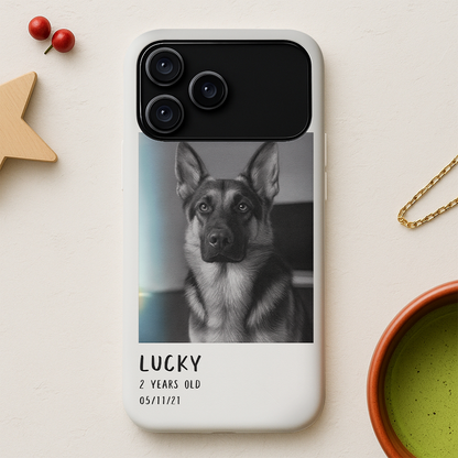 Custom Photo Polaroid Film Phone Case Gift For Dog Lovers
