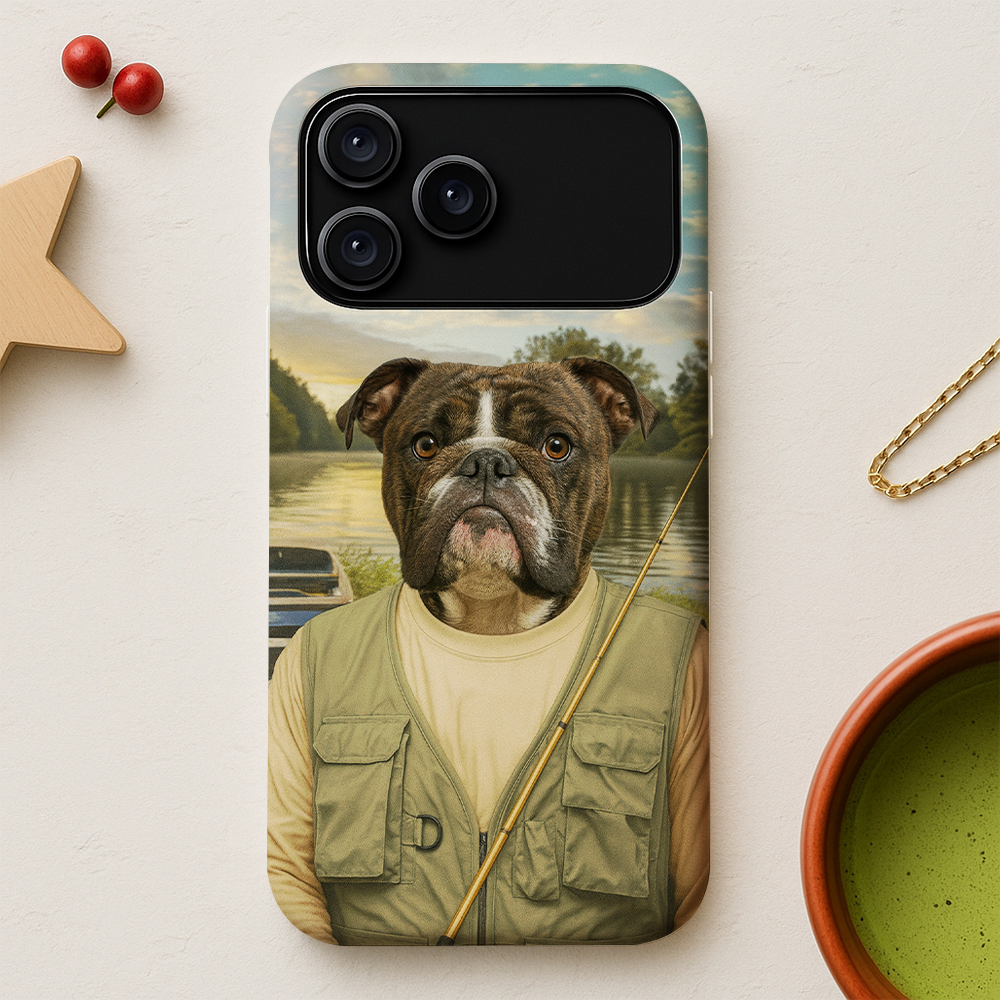Custom Photo Fisherman Dog Phone Case