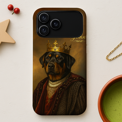Custom Photo Crown King Dog Phone Case Gift For Dog Lovers