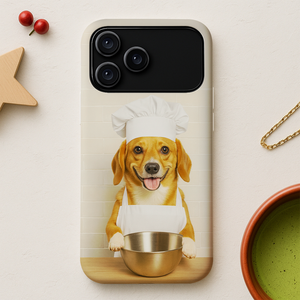 Custom Photo Dog Chef Phone Case Gift For Dog Lovers