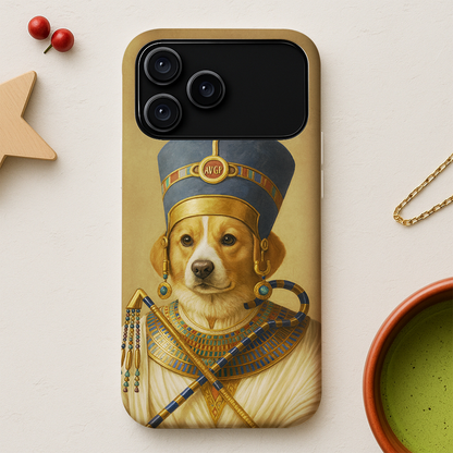 Custom Photo Egyptian Queen Dog Phone Case Gift For Dog Lover
