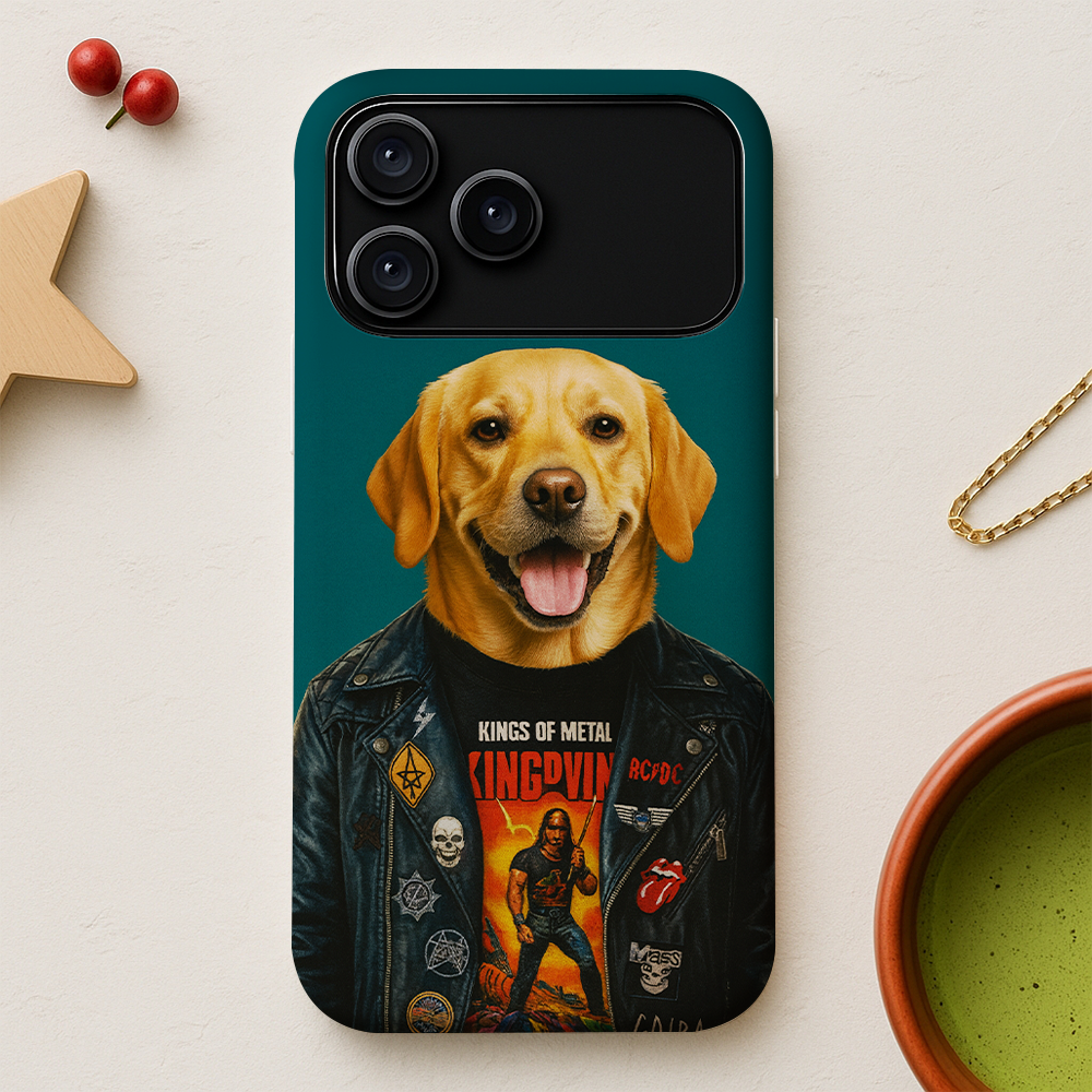 Custom Photo Dog Rock n Roll Phone Case Gift For Dog Lovers