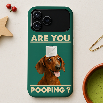 Custom Photo Funny Dog In Bathroom Phone Case