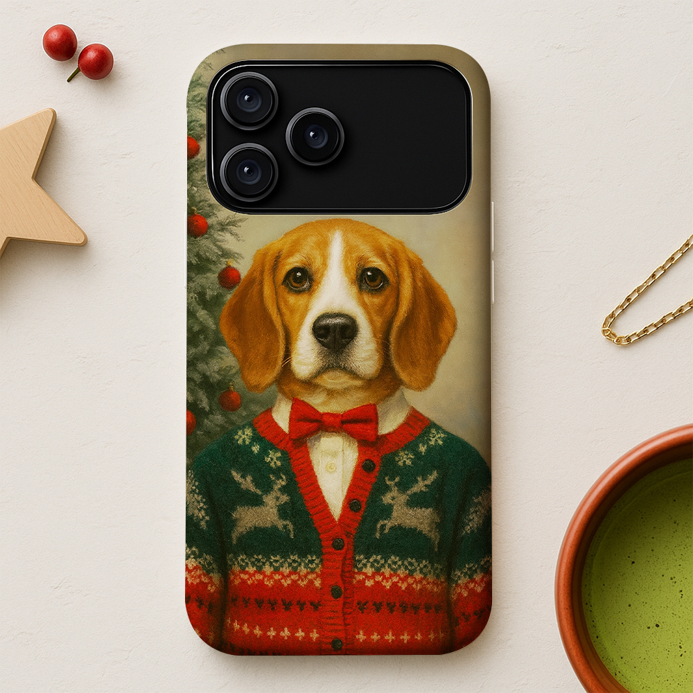 Custom Photo Christmas Dog Phone Case Gift For Dog Lovers